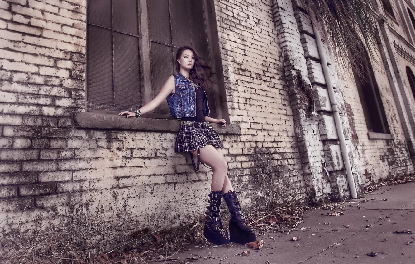 Photo wallpaper girl, pose, background