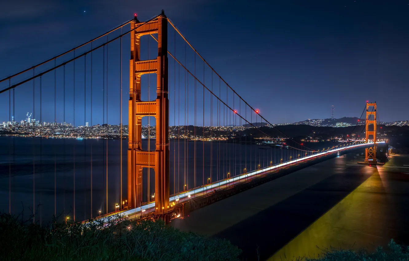 Photo wallpaper Golden Gate Bridge, California, San Francisco, USA.