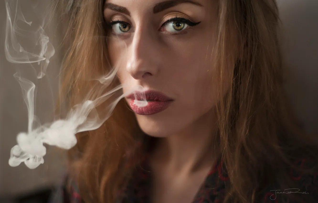 Photo wallpaper smoke, Jack Russell, Sophie Moet