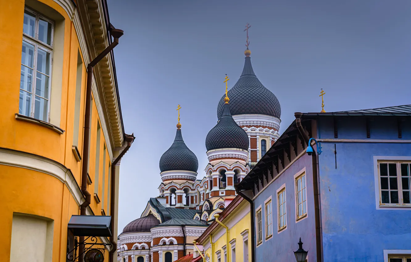 Photo wallpaper building, home, Estonia, Tallinn, Church, temple, Alexander Nevsky Cathedral