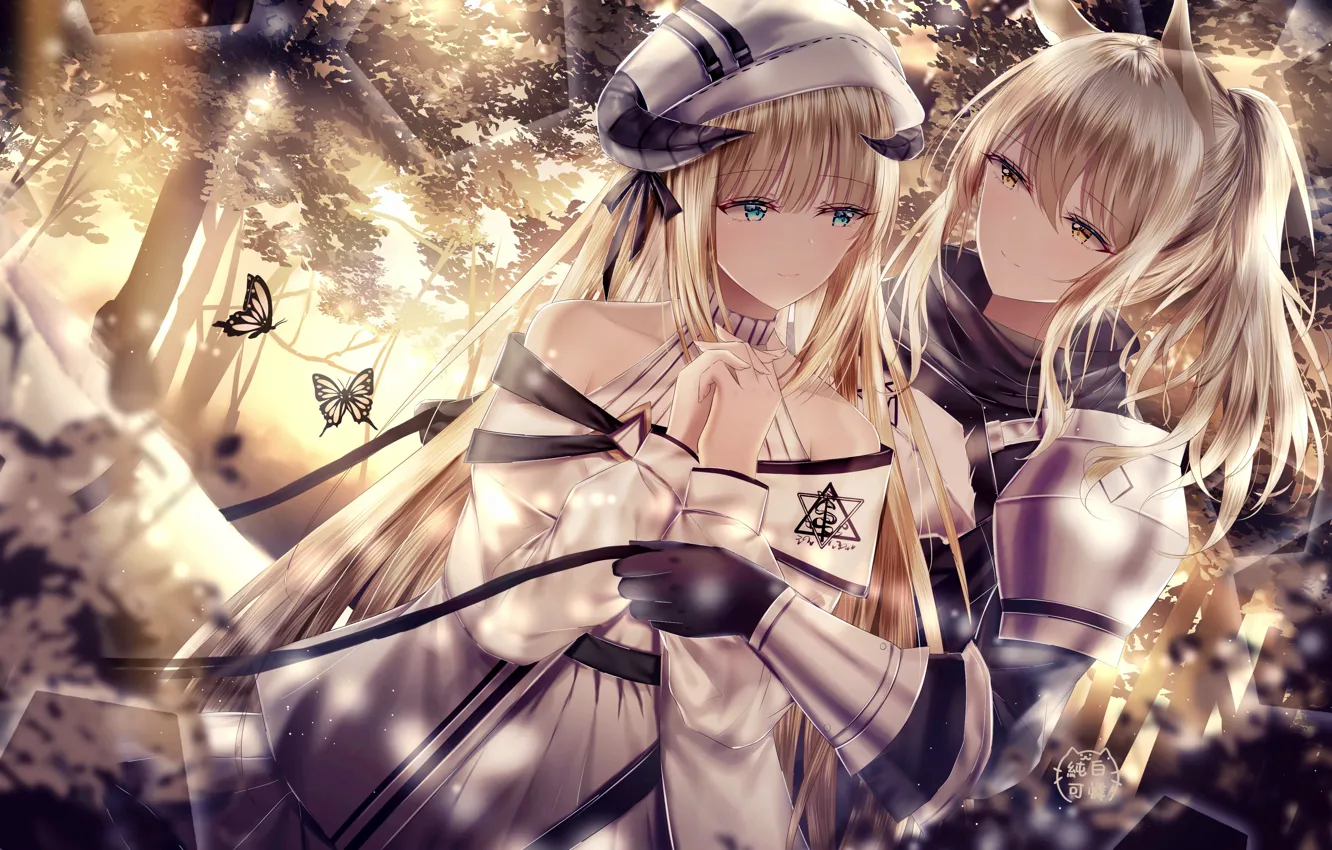 Photo wallpaper girl, butterfly, Arknights