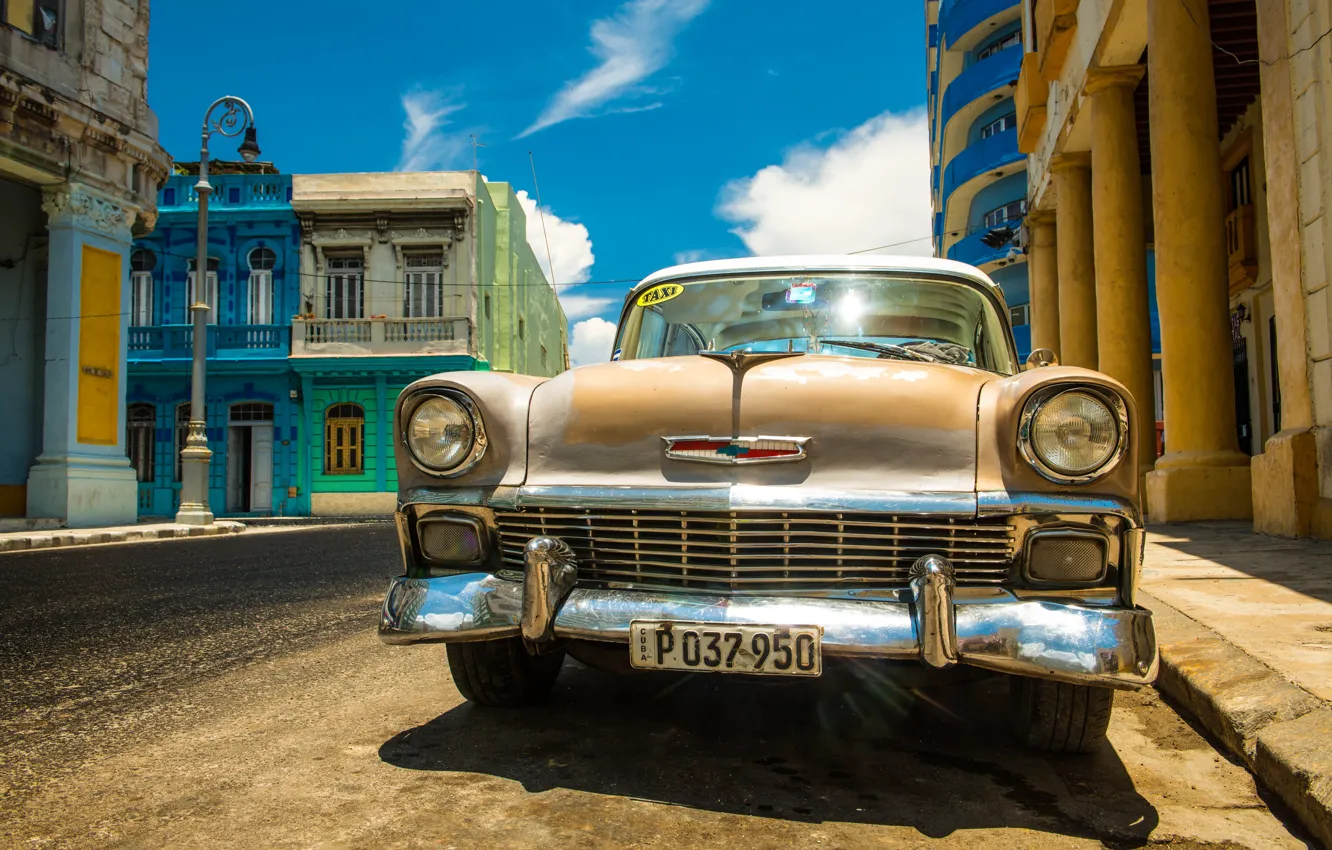 Photo wallpaper Chevrolet, 1956, Havana, Belair