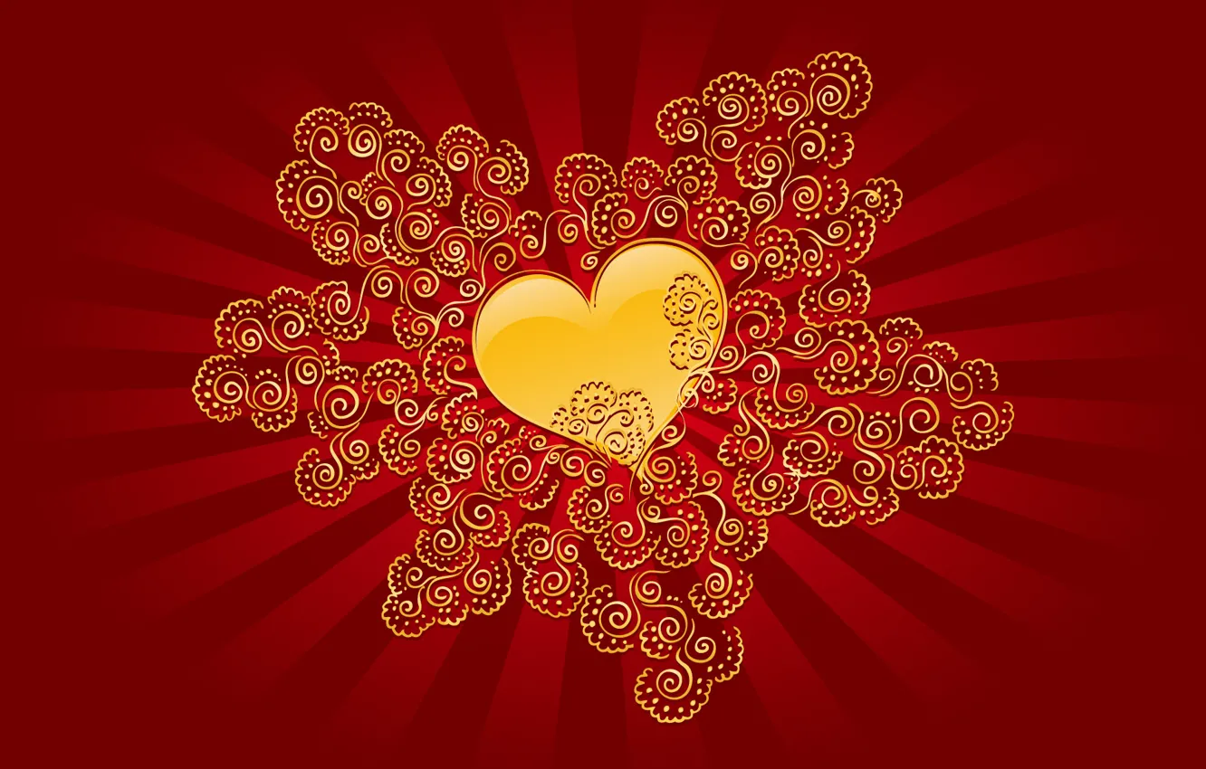 Photo wallpaper love, heart, Valentine's day, heart, drops, valentines day
