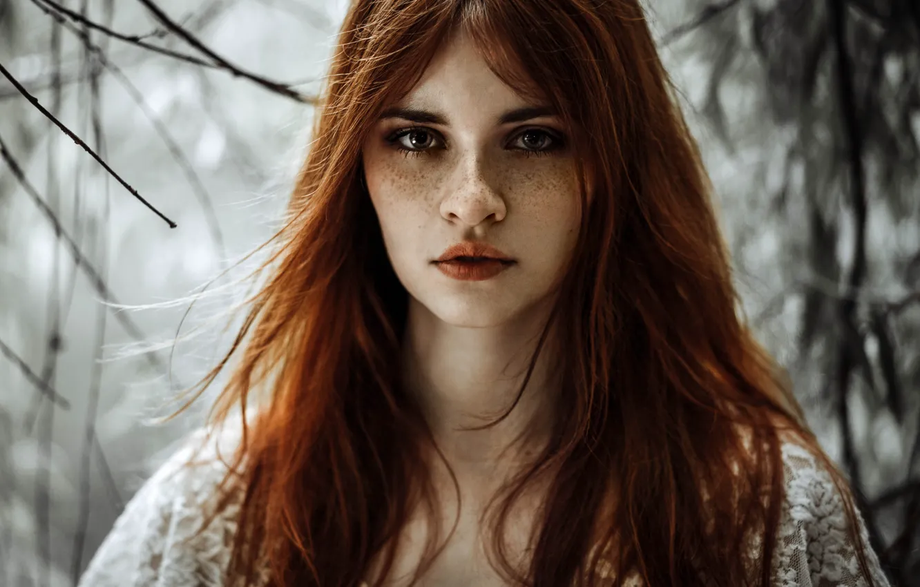 Photo wallpaper look, girl, portrait