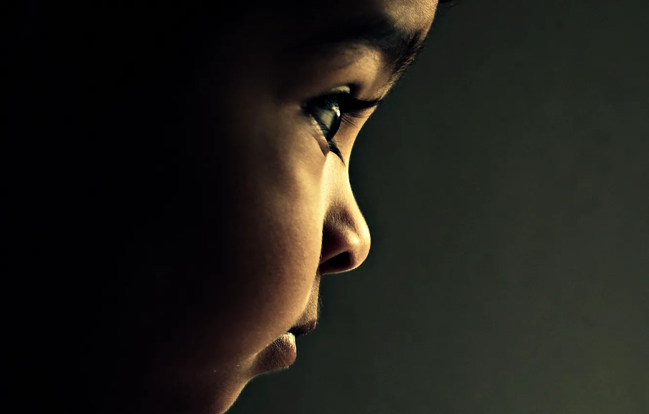 Photo wallpaper children, baby, profile