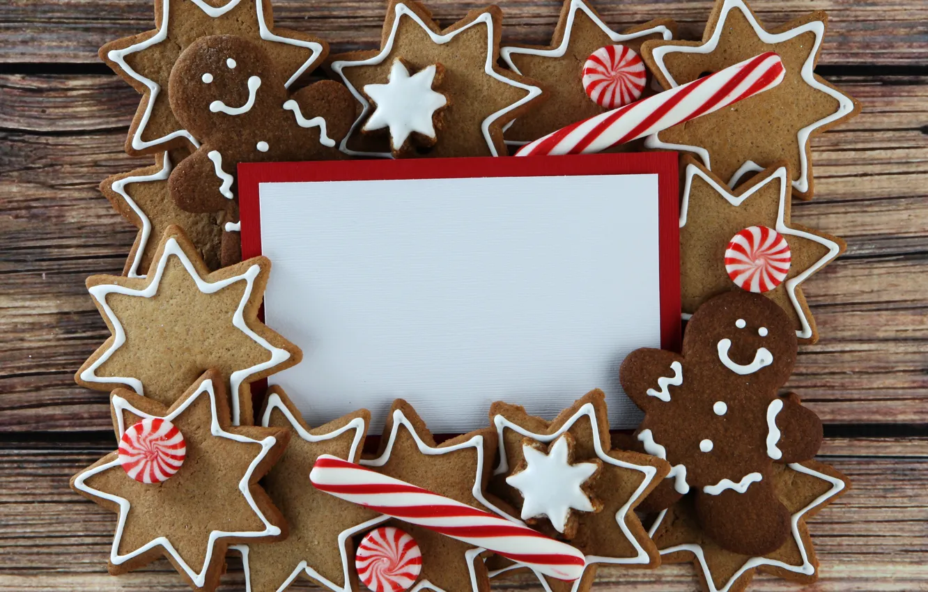 Photo wallpaper holiday, new year, cookies, candy, Christmas, decor, glaze, candy