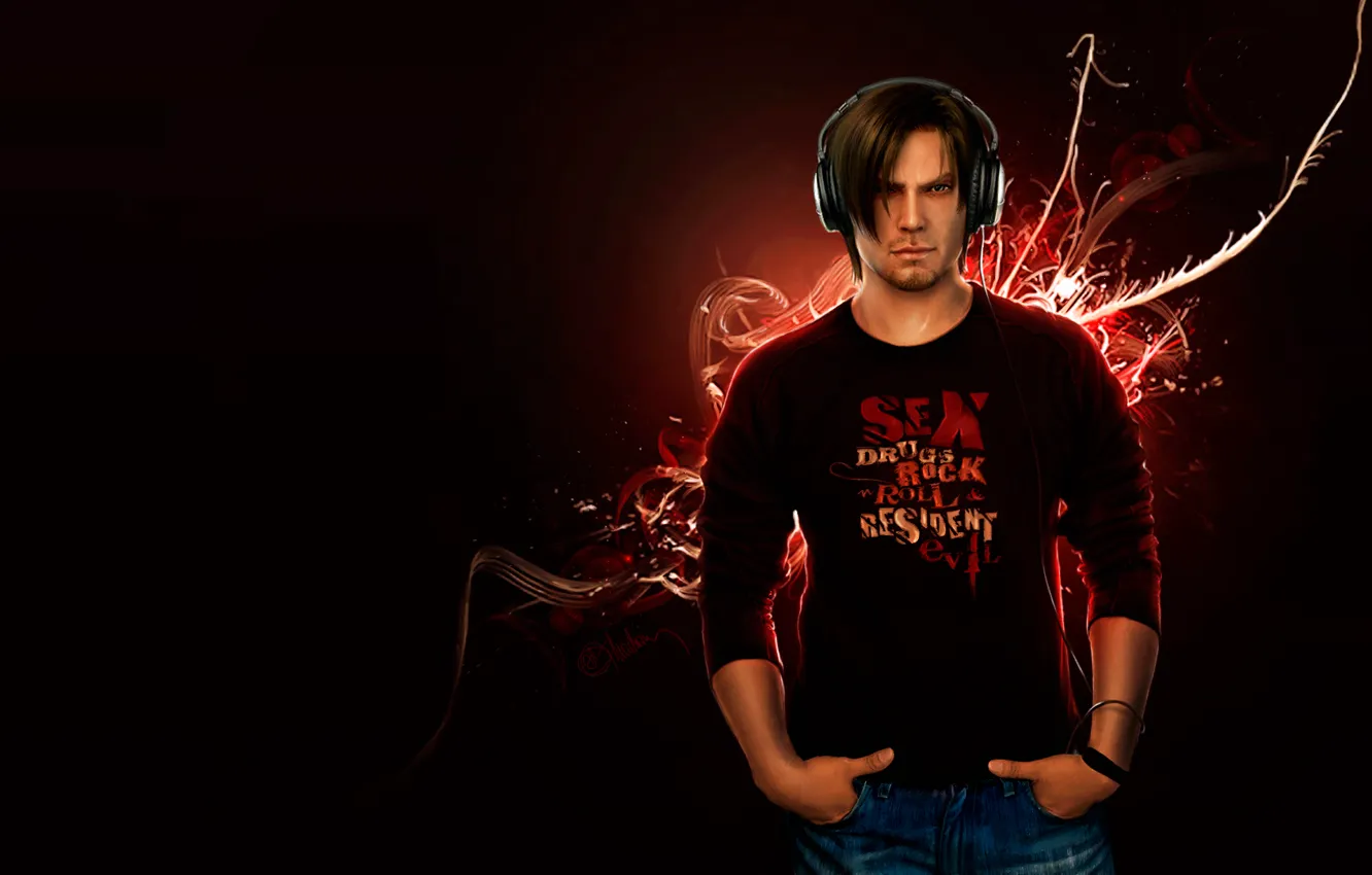 Photo wallpaper music, Music, Resident evil, Resident Evil, Biohazard, Leon Scott Kennedy, Leon Scott Kennedy, Biohazard