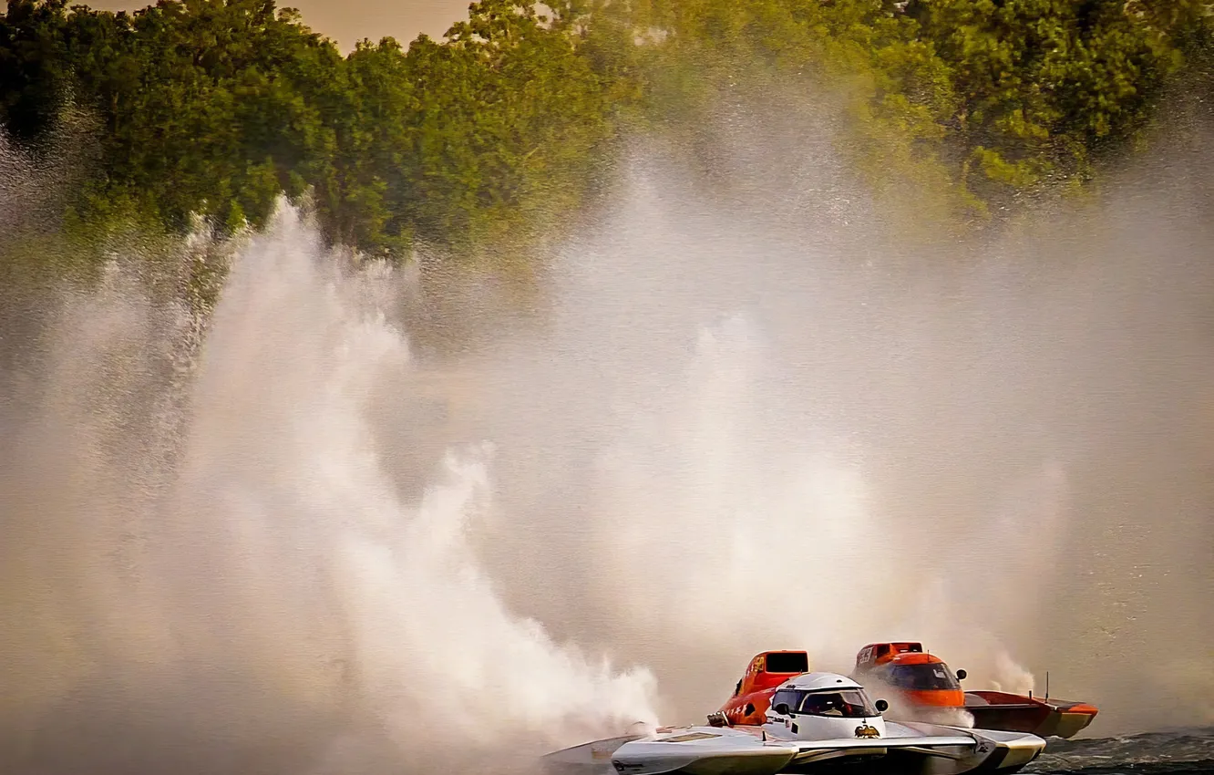 Photo wallpaper race, boat, speed