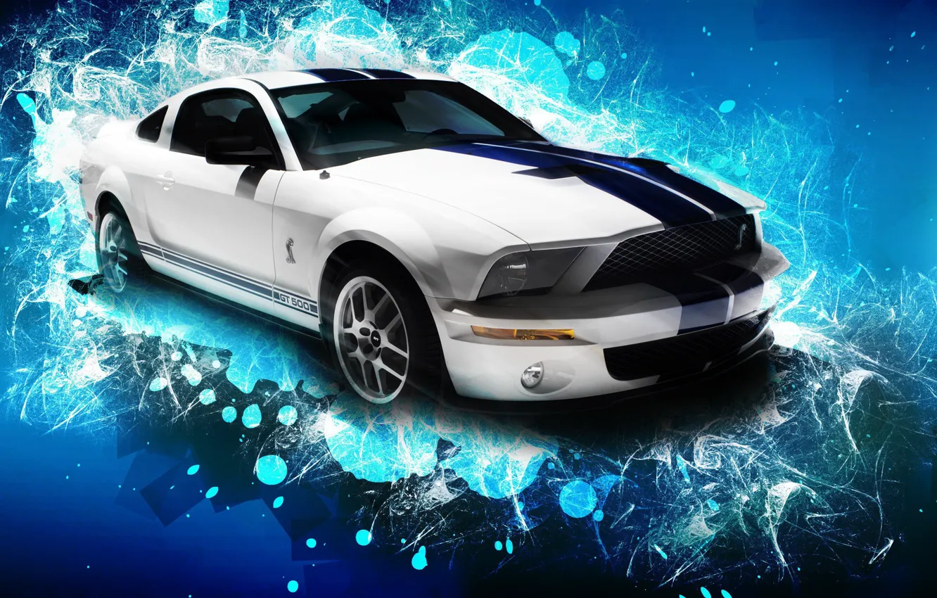 Photo wallpaper machine, Mustang, Ford, Shelby, GT500