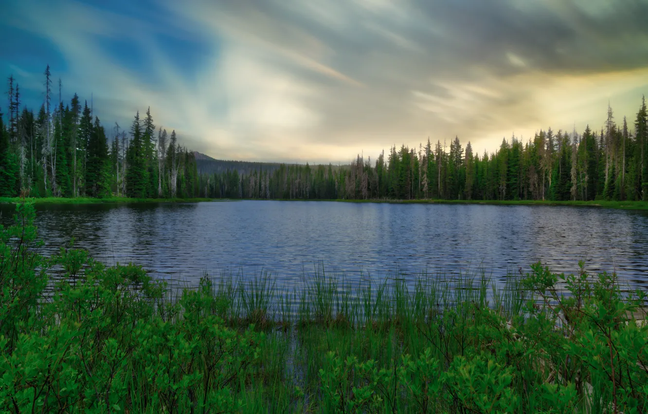 Photo wallpaper United States, Oregon, Belknap Springs, Scott Lake