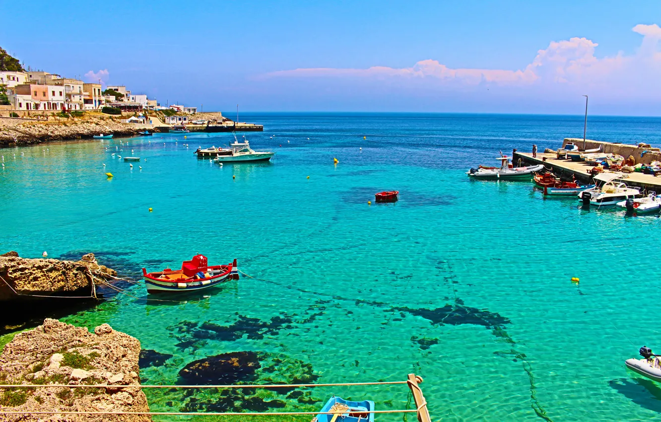 Photo wallpaper sea, Italy, panorama, sea, Italy, panorama, Italia, Sicily