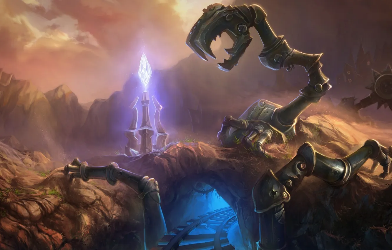 Photo wallpaper robot, League of Legends, Dominion