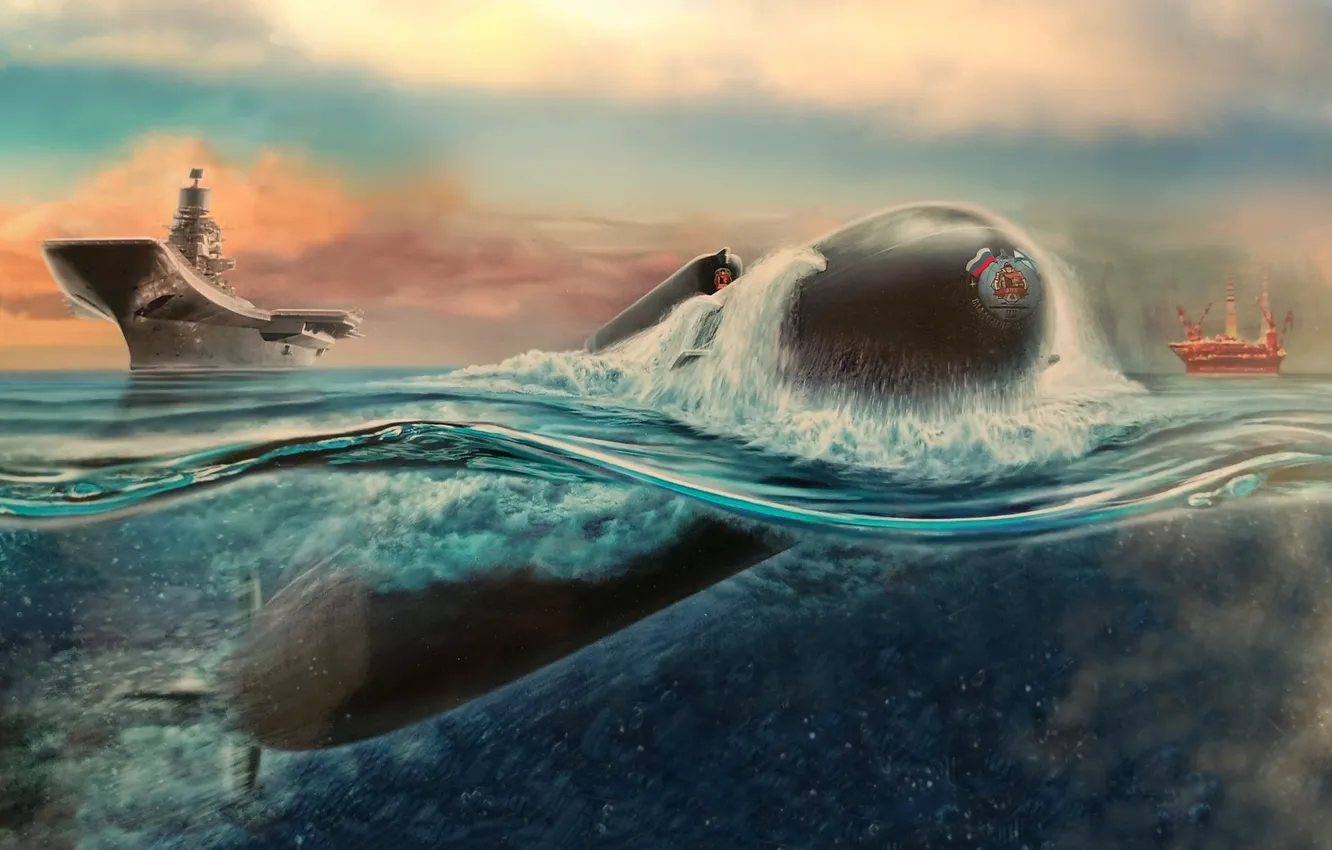 Photo wallpaper submarine, Navy, Borey