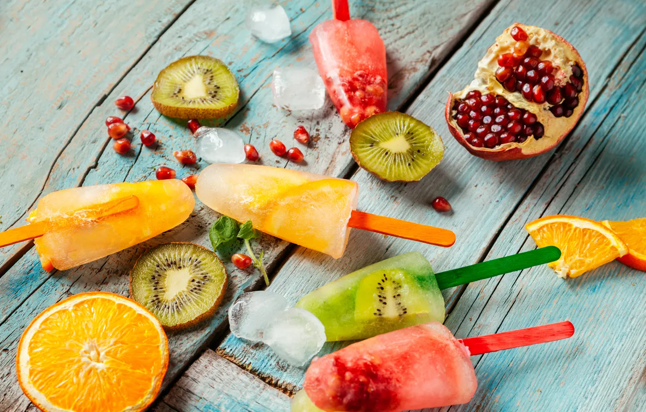 Photo wallpaper fruit, ice cream, fruit ice