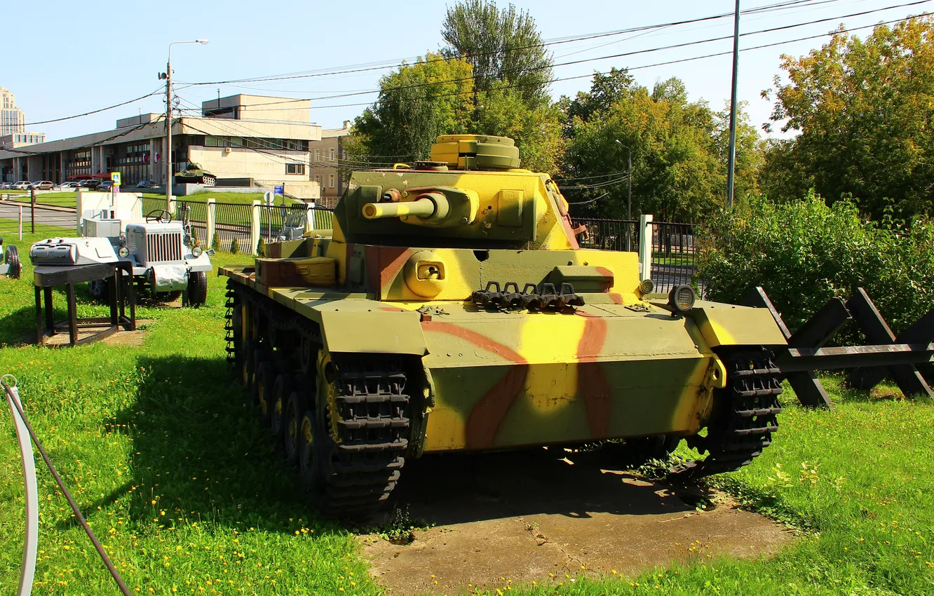 Photo wallpaper Germany, Moscow, Tank, Poklonnaya Gora, The Museum of G.O.R.A., Pz.Kpfw.III Ausf L