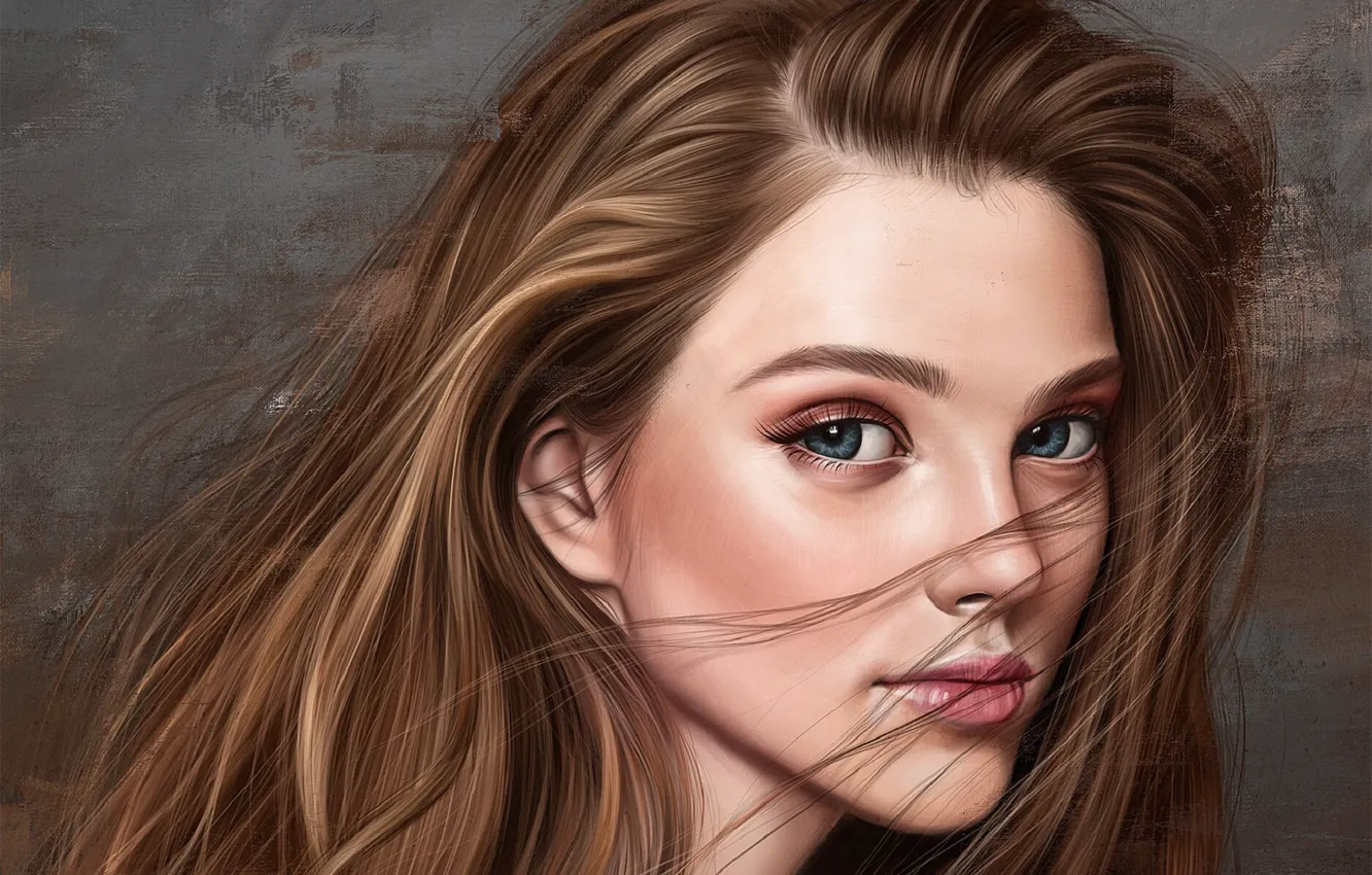 Photo wallpaper look, face, hair, Vincent Chu, girl