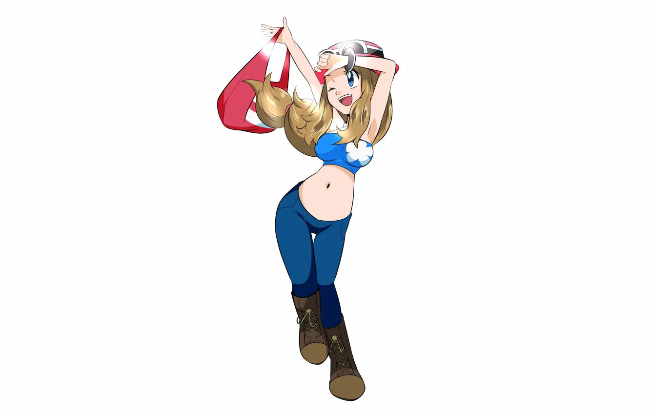 Photo wallpaper girl, cleavage, long hair, boobs, anime, beautiful, pretty, blonde