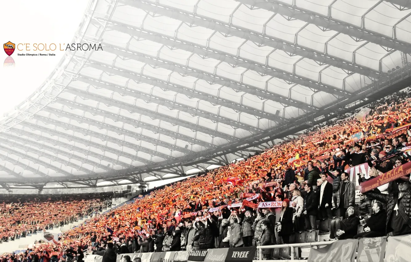 Photo wallpaper wallpaper, sport, Italy, stadium, football, AS Roma, The Olympic Stadium