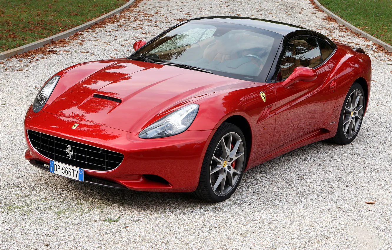 Photo wallpaper red, car, Ferrari, CA, Ferrari California