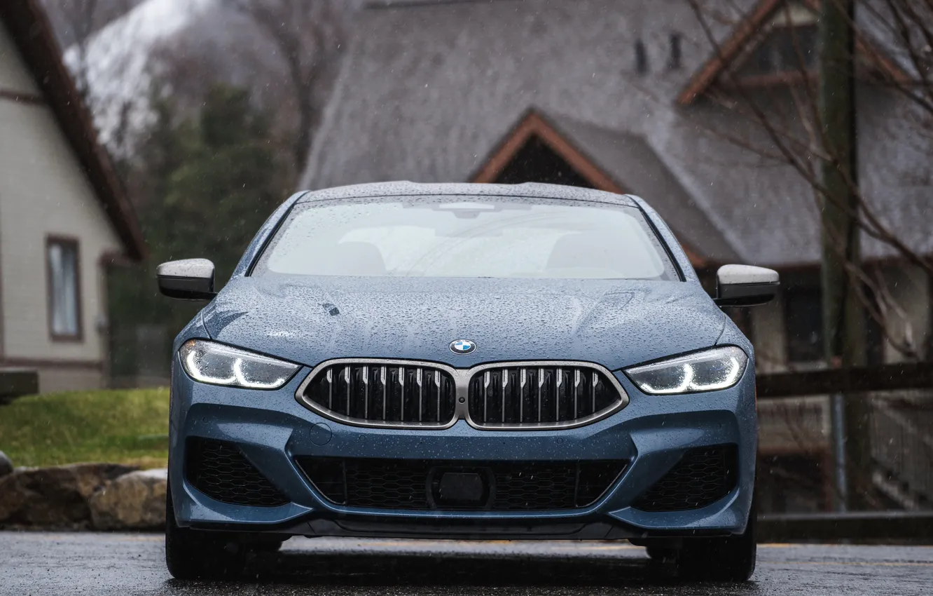 Photo wallpaper coupe, BMW, 2018, dampness, 8-Series, 2019, pale blue, M850i xDrive