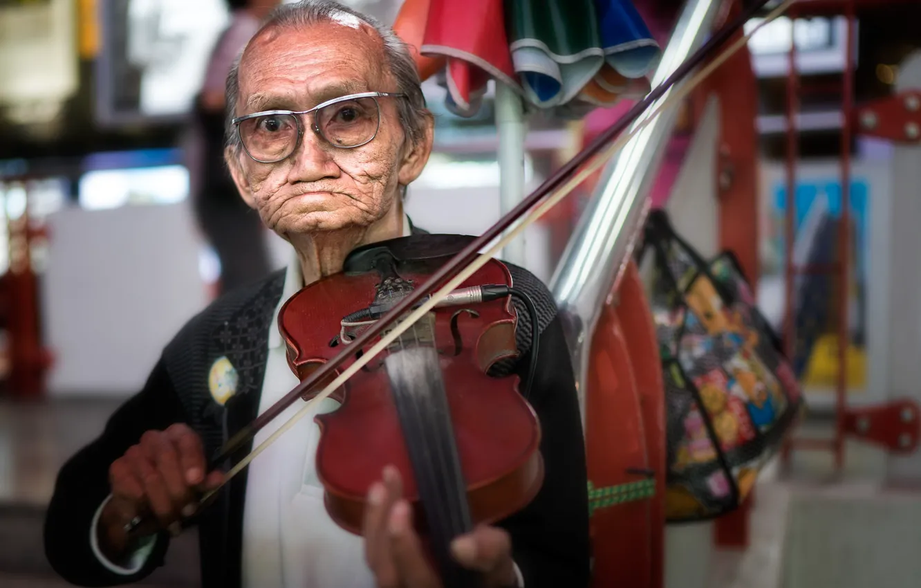Photo wallpaper music, violin, people
