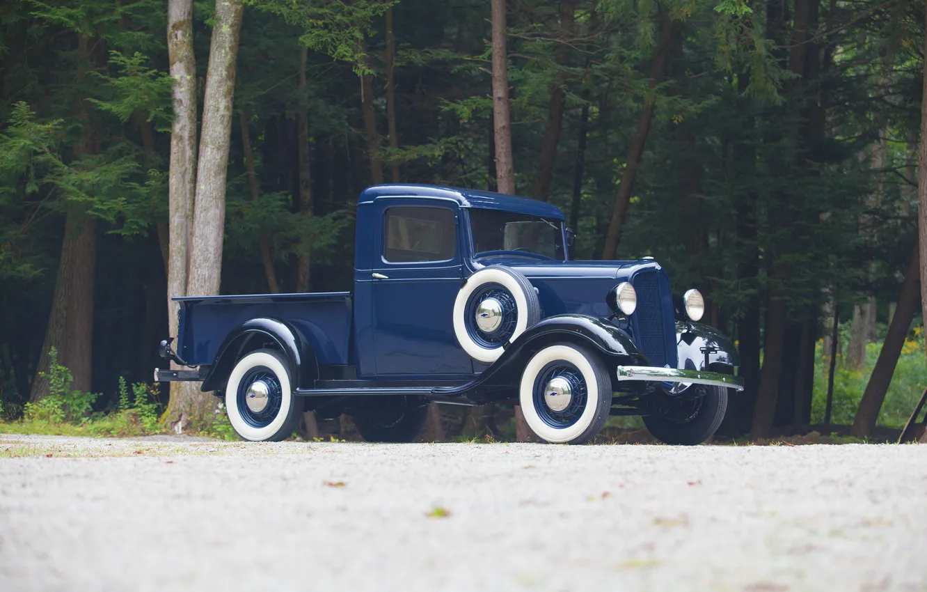 Photo wallpaper 1934, classic car, Chevrolet Master Closed Cab Pickup Truck