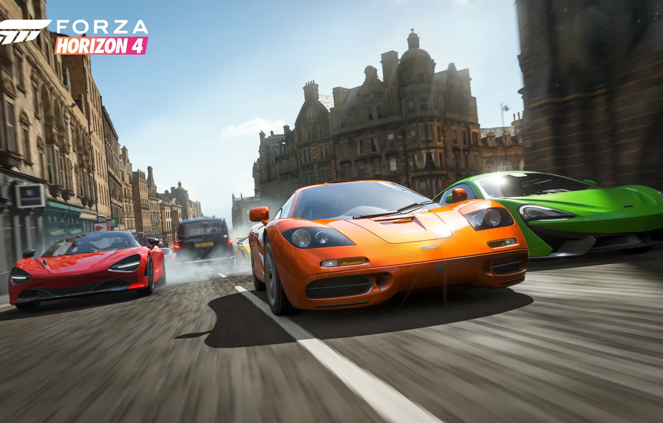 Photo wallpaper McLaren, Microsoft, supercar, game, 2018, McLaren F1, 570S, 720S