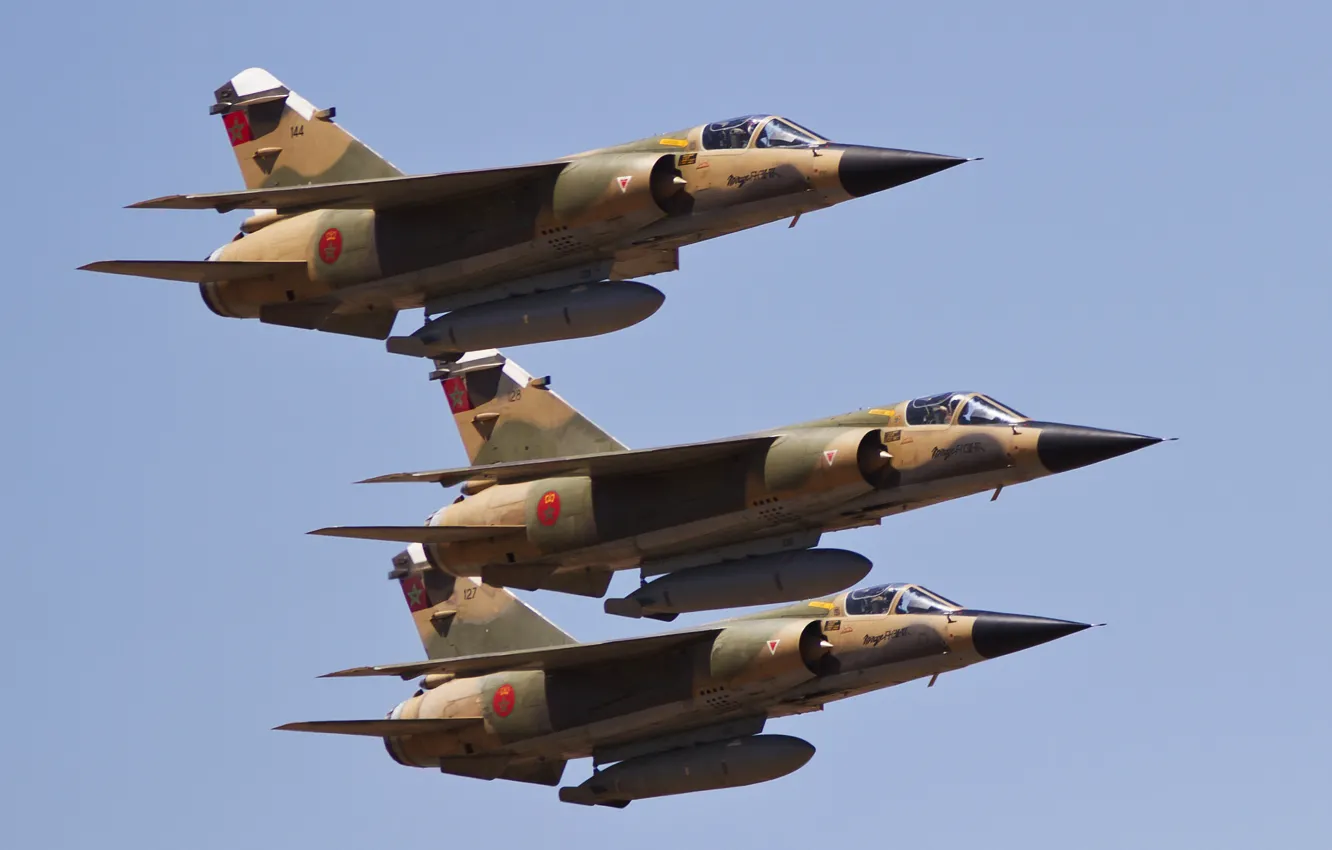Photo wallpaper flight, fighter, multipurpose, Morocco, Mirage F1, "Mirage"