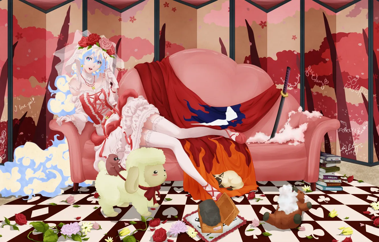 Photo wallpaper girl, anime, art, Distributed By Mattel And Nintendo Violence Gurren-Lagann