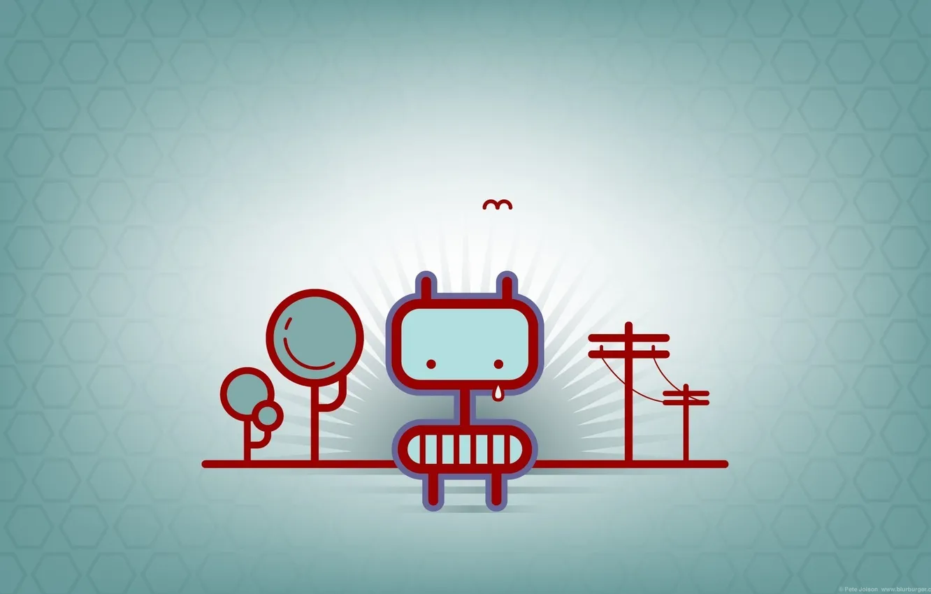 Photo wallpaper creative, background, blue, Wallpaper, minimalism, art, picture, toon