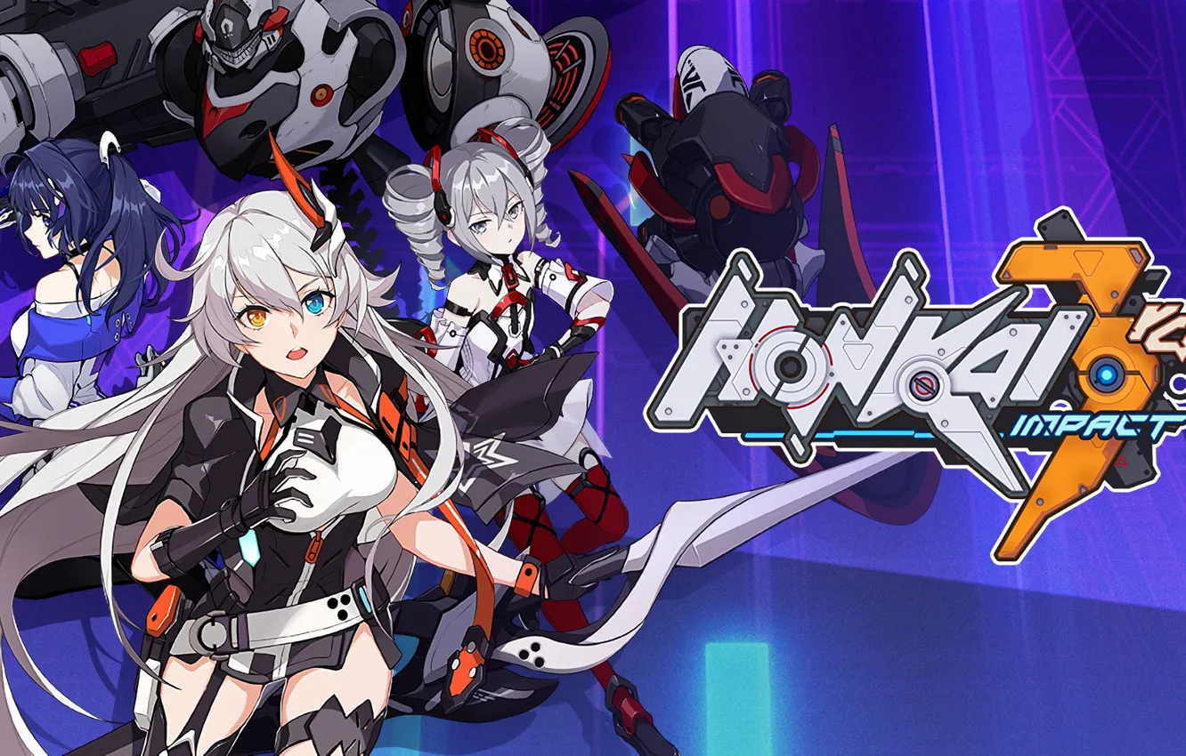 Photo wallpaper Honkai Impact 3rd, Kiana Kaslana, Bronya Zaychik, Raiden Mei