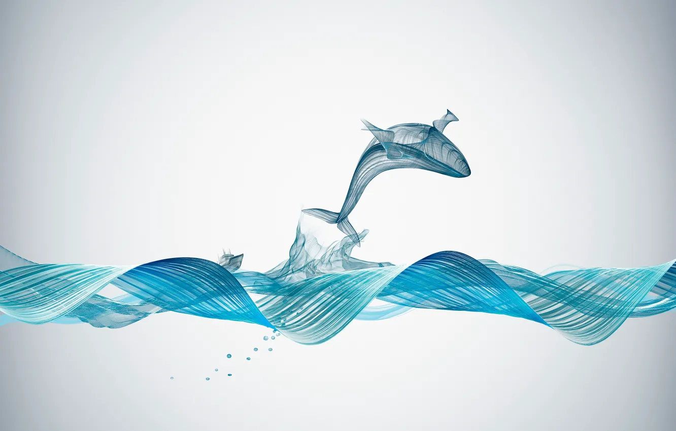 Photo wallpaper graphics, underwater, creative, Illustration, whale, Sound Waves