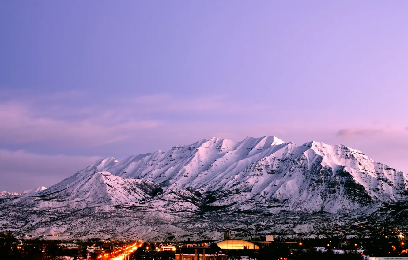 Photo wallpaper city, the city, Timpanogos, Usa, Utah