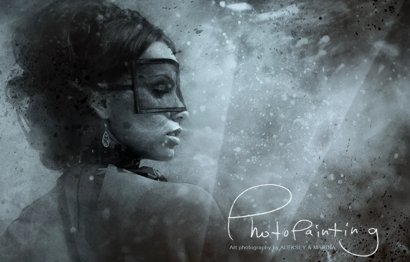 Photo wallpaper girl, drops, Alexeymavrin