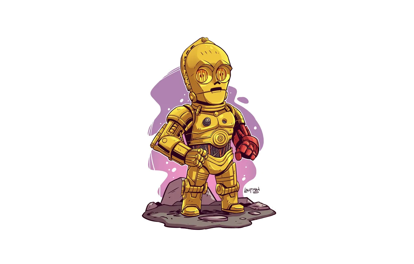 Photo wallpaper Star Wars, C-3PO, Derek Laufman