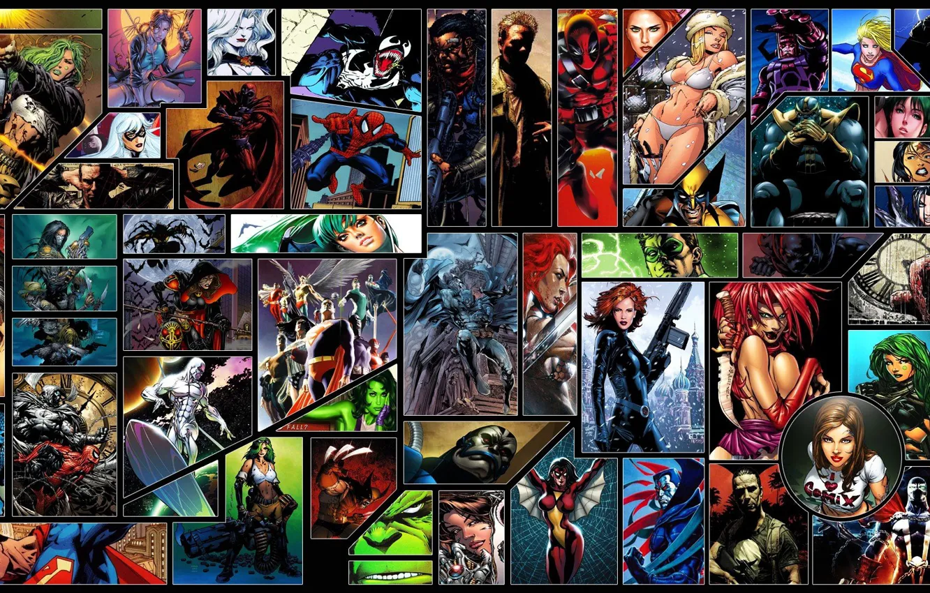 Photo wallpaper Superheroes, comics, Marvel, marvel, superheroes, Marvel Comics, comix, DC Comix