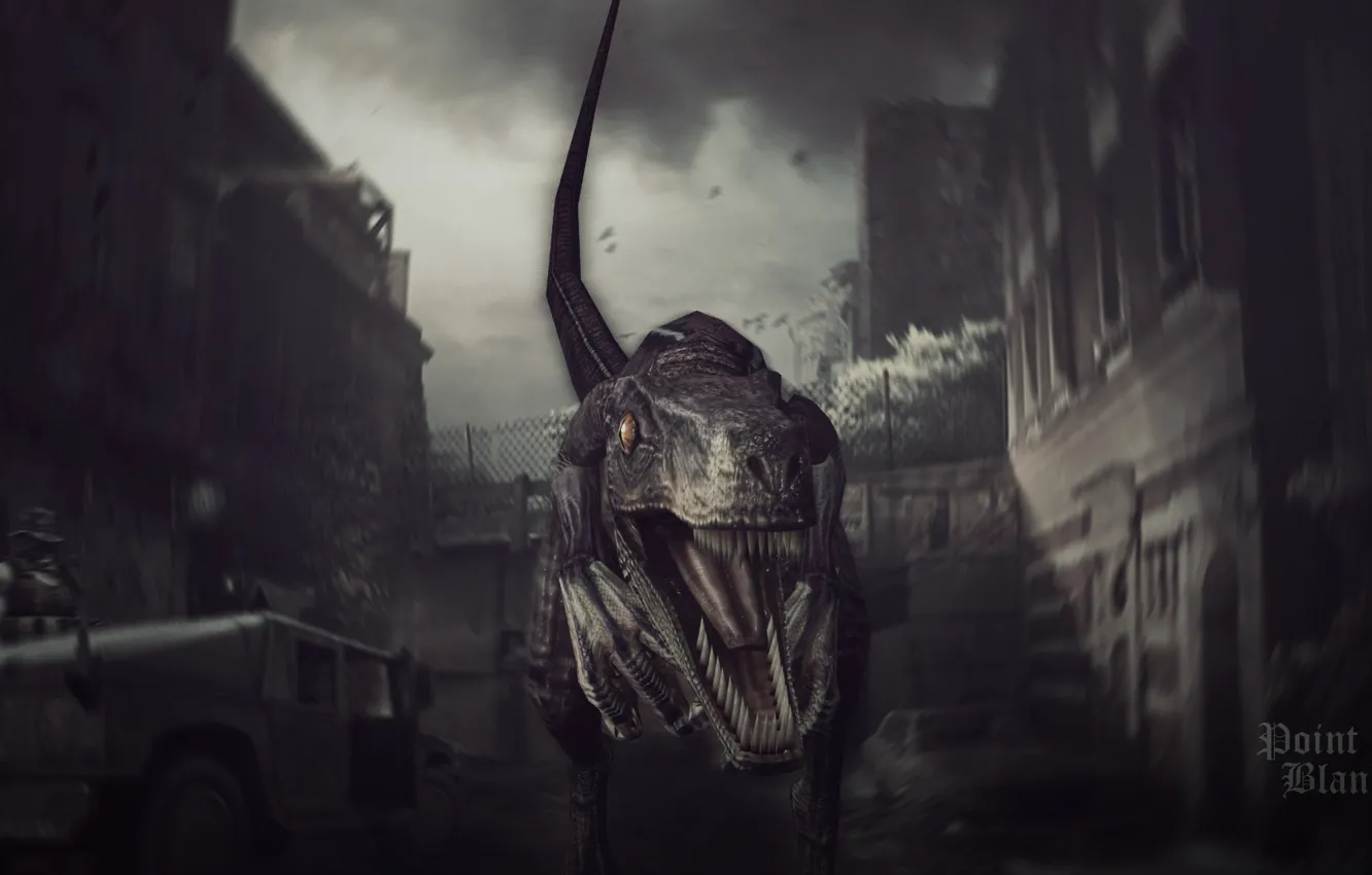 Photo wallpaper dinosaur, Dino, Point Blank, point blank, Dino, dinosaur