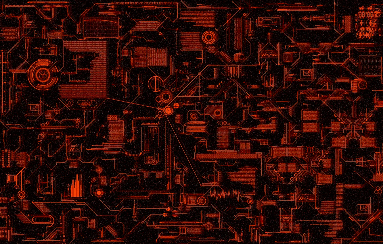 Photo wallpaper abstraction, panel, scheme, FullHD, technical