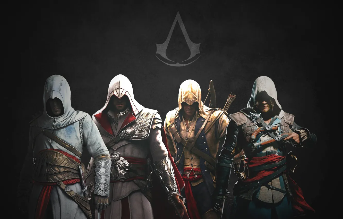 Photo wallpaper Ezio, Assassin's Creed, altair, Edward, kenway, Connor, Edward Kenway, Altair Ibn La Ahad
