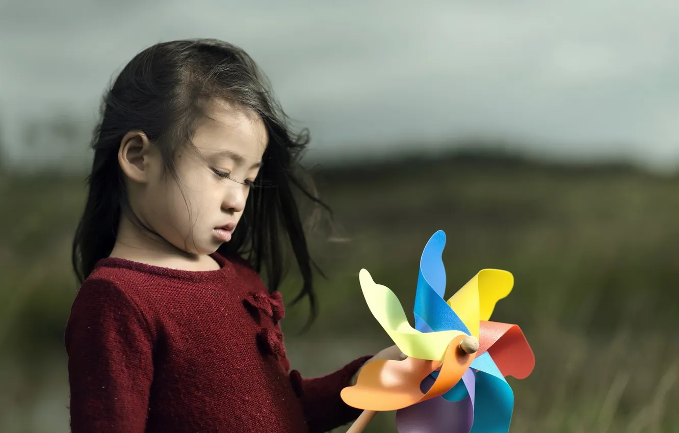 Photo wallpaper mood, toy, girl