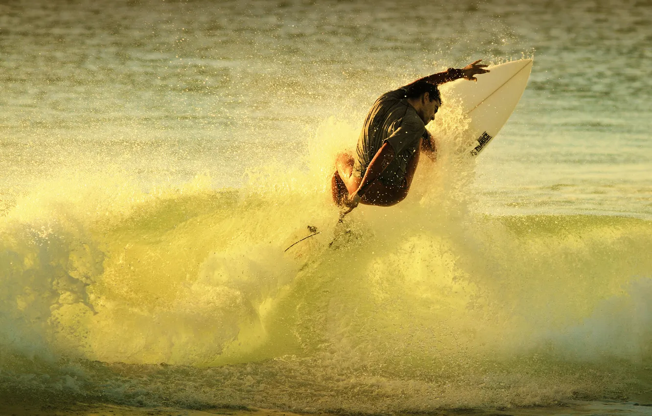 Photo wallpaper sea, wave, squirt, surfer, surfing, extreme sports, surfboard, remove the ovaries