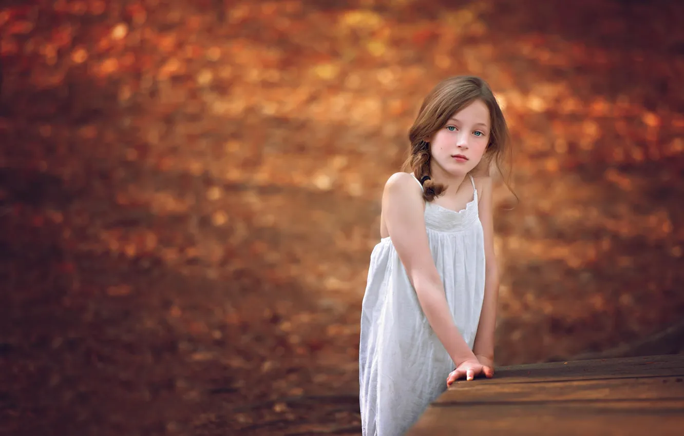 Photo wallpaper sadness, girl, the colors of autumn, Melanie Weyer