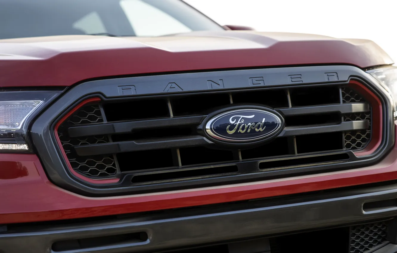 Photo wallpaper lights, Ford, grille, The hood, before, pickup, Ranger, Lariat