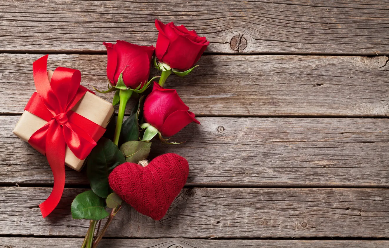 Photo wallpaper love, flowers, gift, romance, roses, bouquet, love, Valentine's day