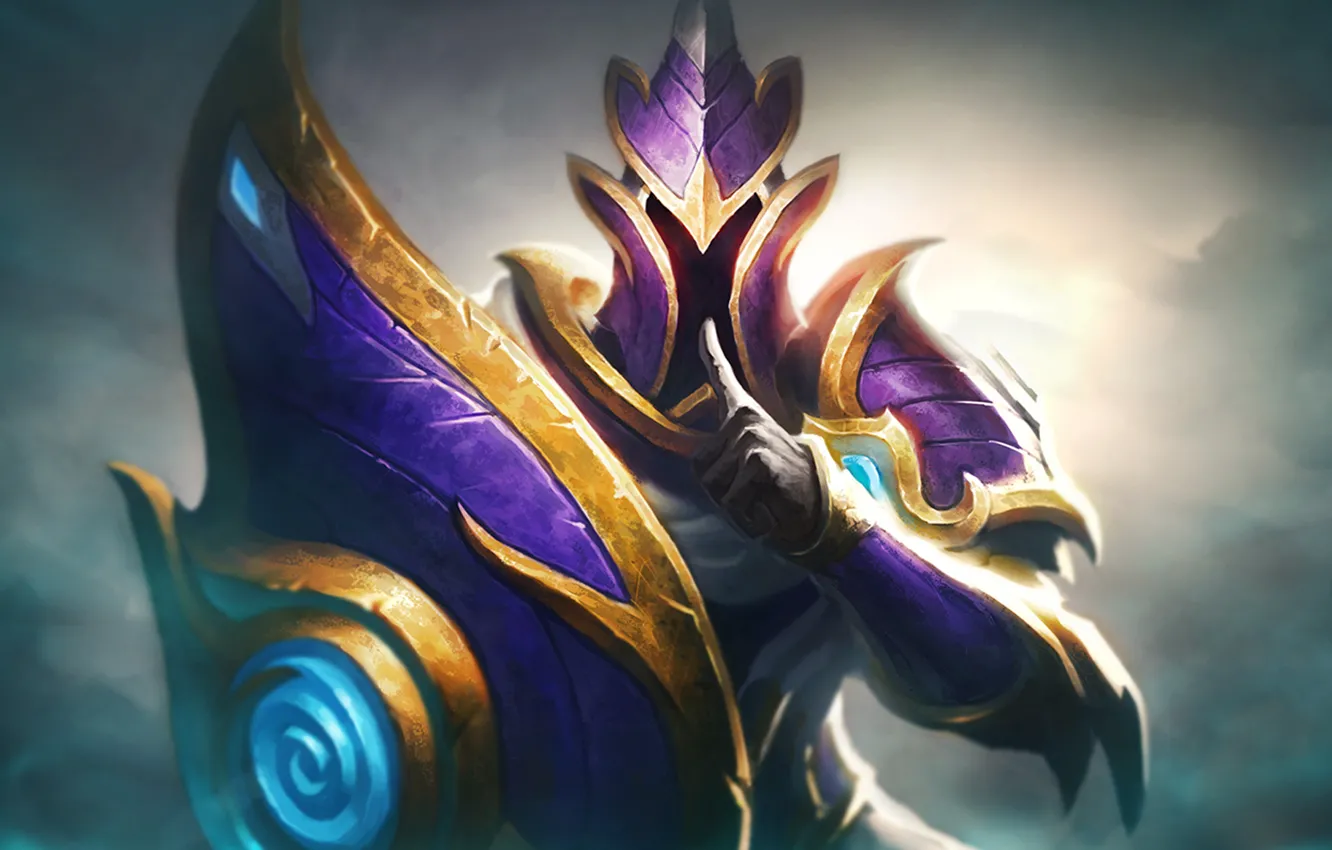 Photo wallpaper silence, art, shield, dota 2, Nortrom, silencer