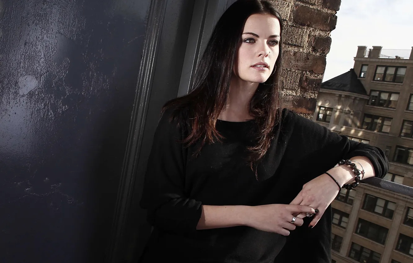 Photo wallpaper model, view, actress, brunette, window, hairstyle, hair, wall