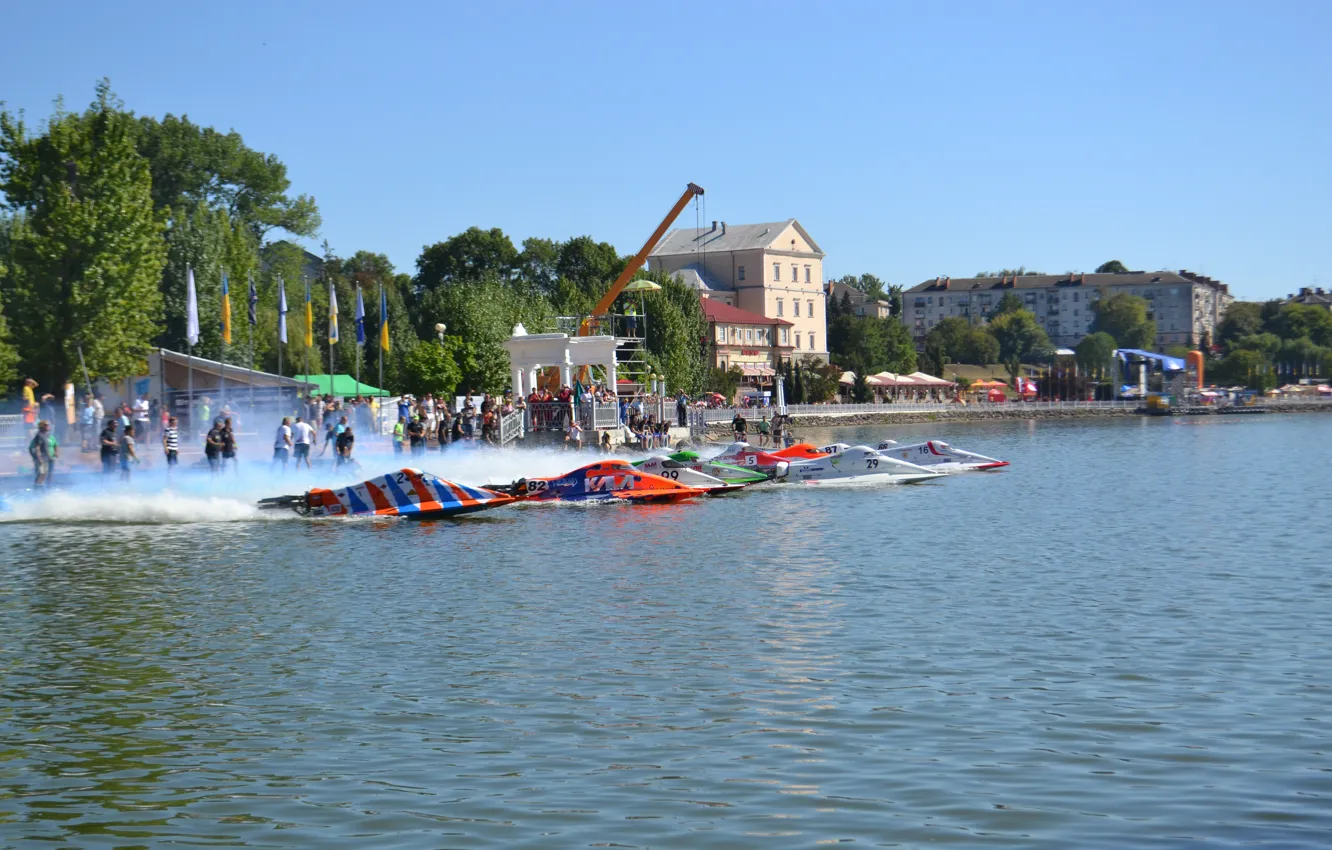 Photo wallpaper race, boat, speed