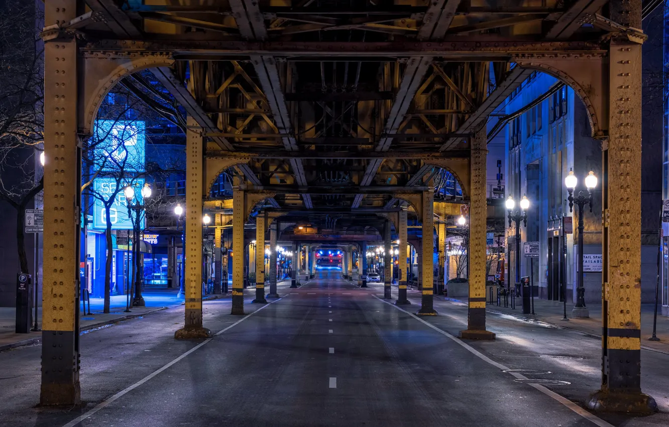 Photo wallpaper Chicago, Illinois, loop