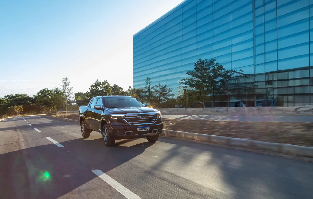 Photo wallpaper car, road, Ram, Drive, Rampage, Ram Rampage Laramie