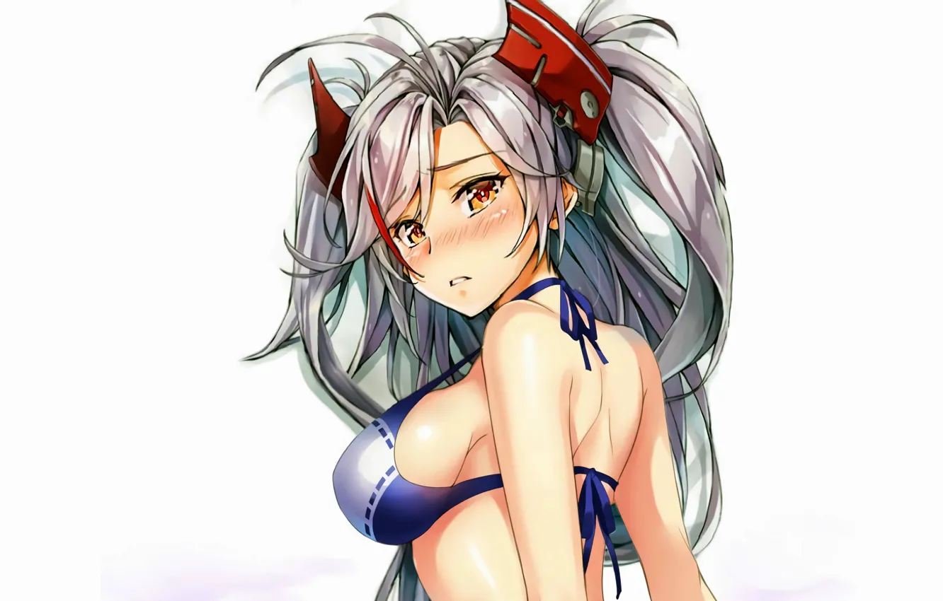 Photo wallpaper girl, sexy, cleavage, long hair, boobs, anime, beautiful, pretty